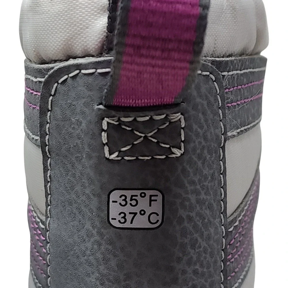 Merrell Snow Boots 5M Kids 6.5 Wom Snow Quest Lite 3 Grey Purple Waterproof 400g